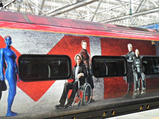 X-Men on platform 2 at Glasgow's Central Station